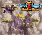 Triceratops. Invizimals Shadow Zone. Invizimals χορτοφάγος με μεγάλη δύναμη και ανδρεία